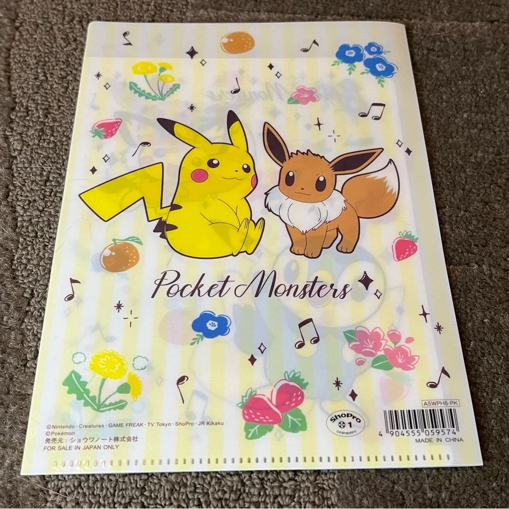 Pokémon Small File Folder Pikachu Eevee Japan Exclusive Kawaii Official ShoPro
